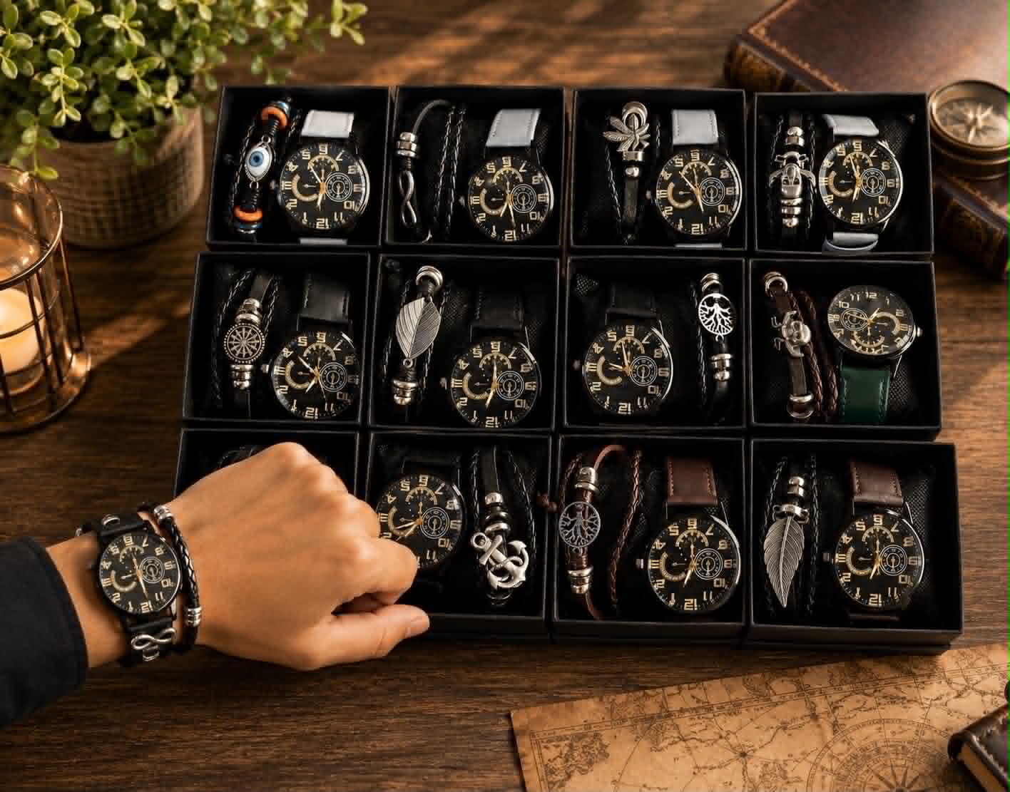 COMBO RELOJ + PULSERA PREMIUM PARA PAPÁ