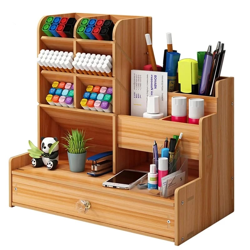 Organizador de Madera para Utiles y/o Oficina