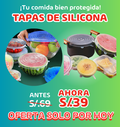 TAPAS DE SILICONA "SET de 6"